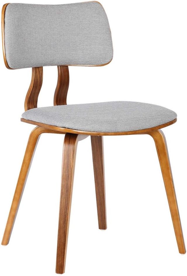 Armen Living Jaguar Gray/Walnut Dining Side Chair-0