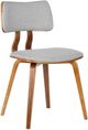 Armen Living Jaguar Gray/Walnut Dining Side Chair-0