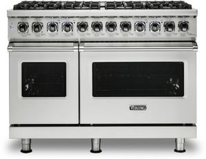 Front view of the Viking® 5 Series 48" Stainless Steel Pro Style Dual Fuel Range