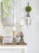 A & B Home Magnesia Gold/White 22" Candle Holder-5