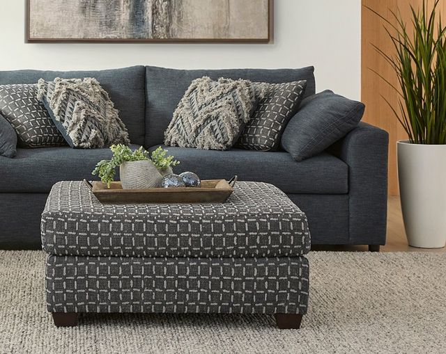 Hughes Furniture® 13500 Hinge Charcoal Ottoman-1