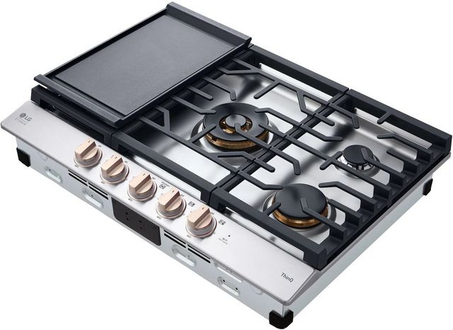 LG Studio 30" Essence White Gas Cooktop-5