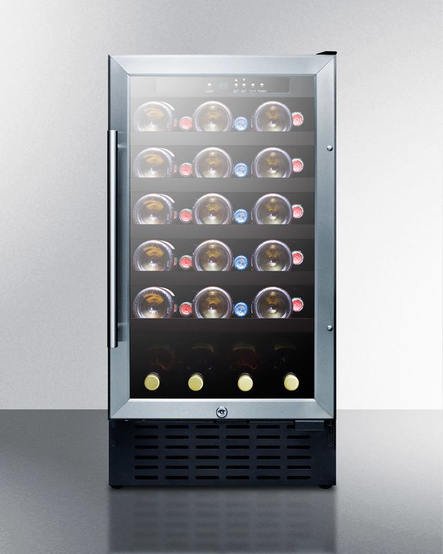 Summit® 18" Stainless Steel Wine Cooler-2