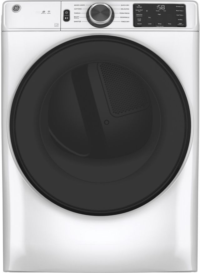 GE® 7.8 Cu. Ft. White Smart Front Load Electric Dryer-0