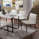 Furniture of America® Alisha White Dining Table and Black Metal Base-1