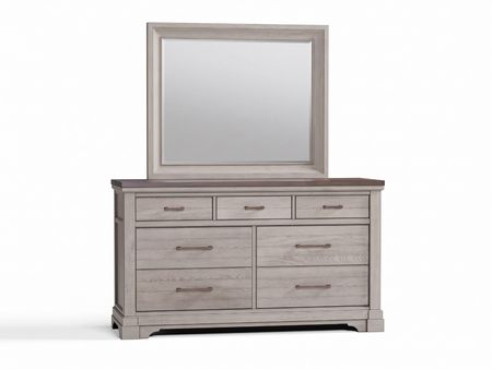 Hickory Dresser and Mirror