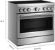 KitchenAid® 36" Stainless Steel 6 Element Pro Style Induction Range with Air Fry-2