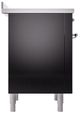 Ilve® Nostalgie II Noblesse 36'' Glossy Black Pro Style Induction Range with Chrome Trim-2
