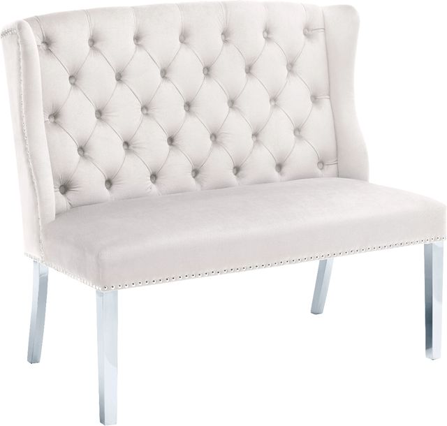 Meridian Furniture Suri Cream Settee Bench-0