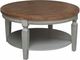 John Thomas Furniture® Home Accents Vista Hickory Round Coffee Table with Stone Base-0