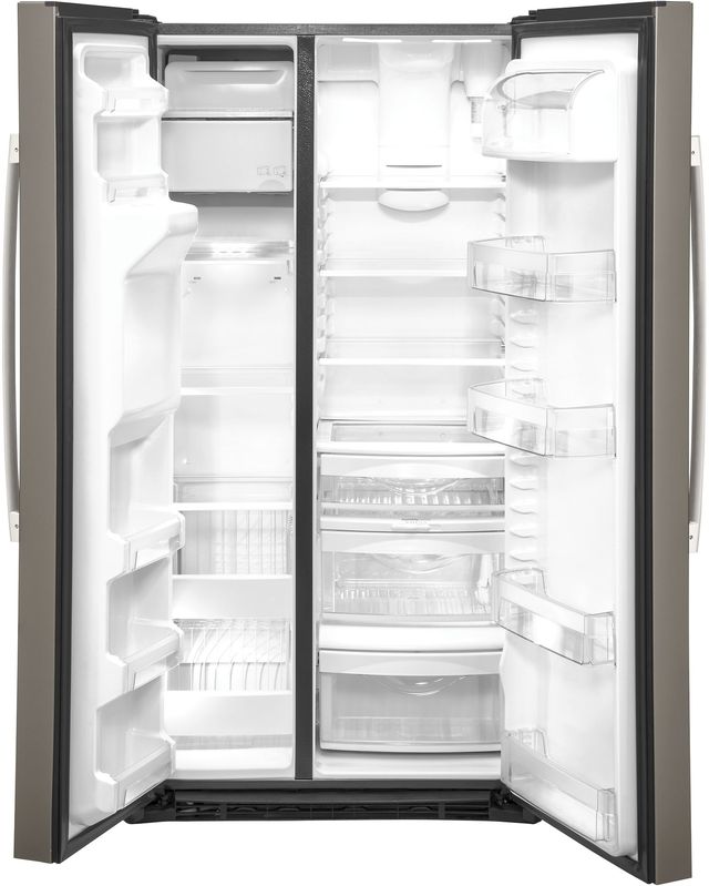 GE® 36" 21.8 Cu. Ft. Slate Counter Depth Side-By-Side Refrigerator-2