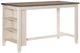 Homelegance® Timbre Antique White Counter Height Table with Rosy Brown Top -0