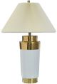 StyleCraft Norman Wyatt Home Cairo Plated Gold/White Table Lamp-0
