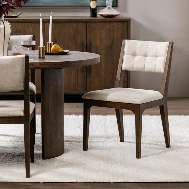 Classic Home Estelle 2-Piece Soft Cocoa Dining Chair Set-1