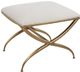 Uttermost® Crossing Gold/White Small Bench-0