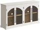 Jofran Inc. Archdale Antique White 4-Door Gothic Arch Accent Cabinet-0