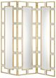 Currey & Company Camille Cream/Brushed Brass/Mirror Screen-0