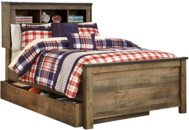 Signature Design by Ashley® Trinell Brown Full Bookcase Storage Bed-0