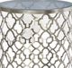 Decor-Rest® Furniture LTD Quatrefoil Glass Top Side Table with Pewter Base-1