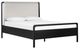 Four Hands Rosedale Ebony Oak/Knoll Sand Queen Panel Bed-0