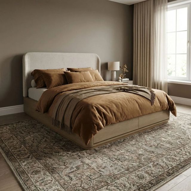 Modus Furniture Penny Buff Cream California King Storage Bed-1
