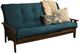 Kodiak Furniture Tucson Suede Navy/Rustic Walnut Queen Futon with Mattress-0