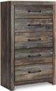 Signature Design by Ashley® Drystan 4-Piece Brown Rustic Twin Panel Headboard Bedroom Set-4