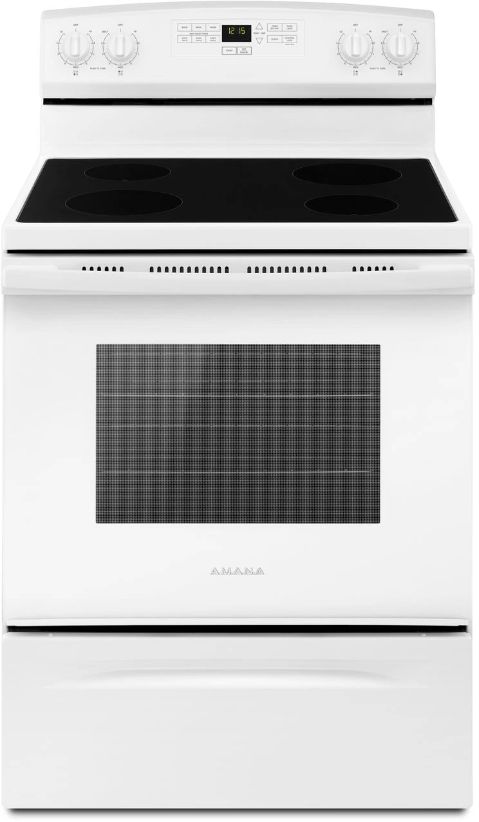 Amana® 30" White Freestanding Electric Range-0