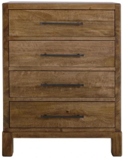 International Furniture Direct Merida Stained Brown Chest-3