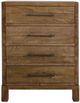 International Furniture Direct Merida Stained Brown Chest-3