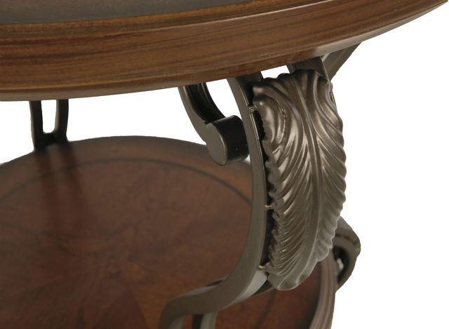 Signature Design by Ashley® Nestor Medium Brown Round End Table-3