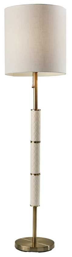 Adesso® Vanessa Antique Brass Floor Lamp-0