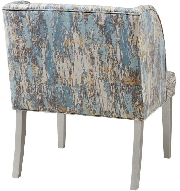 Olliix by Madison Park Delilah Grey/Blue Wingback Accent Lounge Chair-2