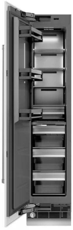 ZLINE 18 in. 8.6 Cu. Ft. Left Hinge Column Freezer in White Matte with Graphite Gray Interior-1