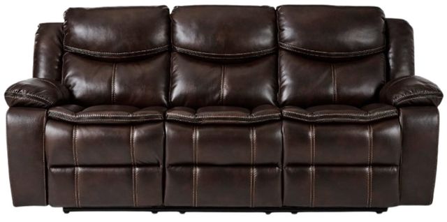 Homelegance® Bastrop Brown Double Manual Reclining Sofa-2