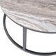 Jofran Inc. Wynn Beige Marble Round Cocktail Table with Gunmetal Base-4