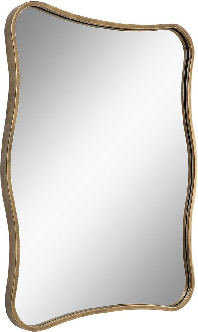 Uttermost® Pavia Antiqued Gold Curvy Accent Mirror-4