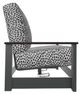 Telescope Casual Leeward Agra Classic/Graphite Fabric/Polymer Outdoor MGP Cushion Hidden Motion Loveseat with Chestnut Rustic Polymer Arms-2