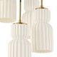 Uttermost® Vanier Warm Brass/White 5-Light Cluster Pendant-3
