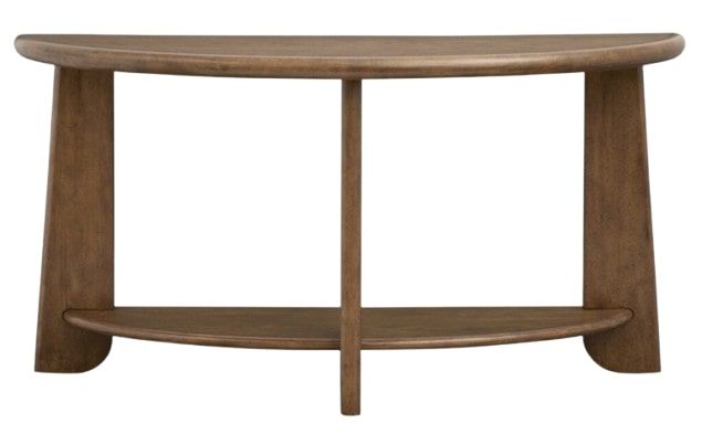 Magnussen Home® Tanner Tawny Brown Demilune Sofa Table-4