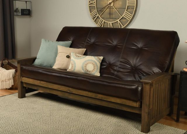 Kodiak Furniture Washington Oregon Trail Java/Rustic Walnut Queen Futon with Mattress-3