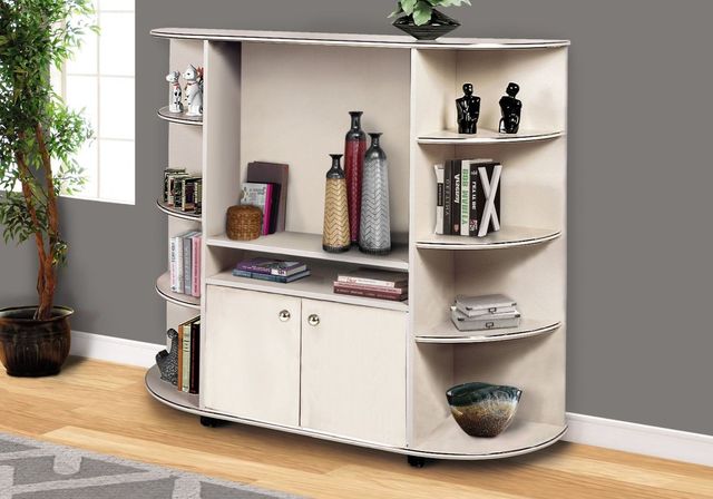 Monarch Specialties Inc. Beige/Gold Bookcase-0