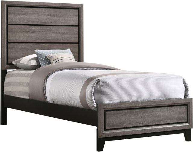 Coaster® Watson Rustic Grey Oak Twin Bed-0