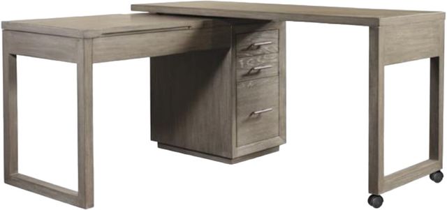 Riverside Furniture Prelude Casual Taupe Swivel Lift-Top L-Desk-0