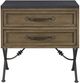 Bernards Tarrington Almond/Black 2-Drawer Nightstand-2