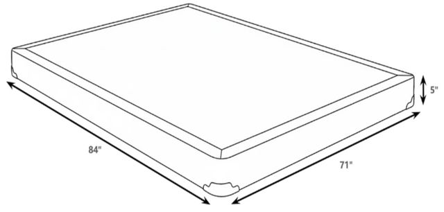 Coaster® Mercer Gray 5" California King Low Profile Foundation-2