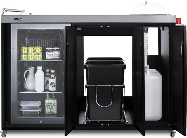 Summit® 60" Black & Stainless Steel Outdoor Portable Kitchenette-1