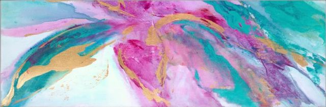 Classy Art Magenta Colores II by Suzanne Wilkins Mirror Framed Wall Art-1