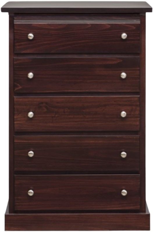 Mako Wood Furniture Soho Brown 5-Drawer Chest-0