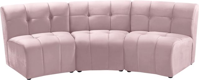 Meridian Furniture Limitless 3-Piece Pink Velvet Modular Sectional-0